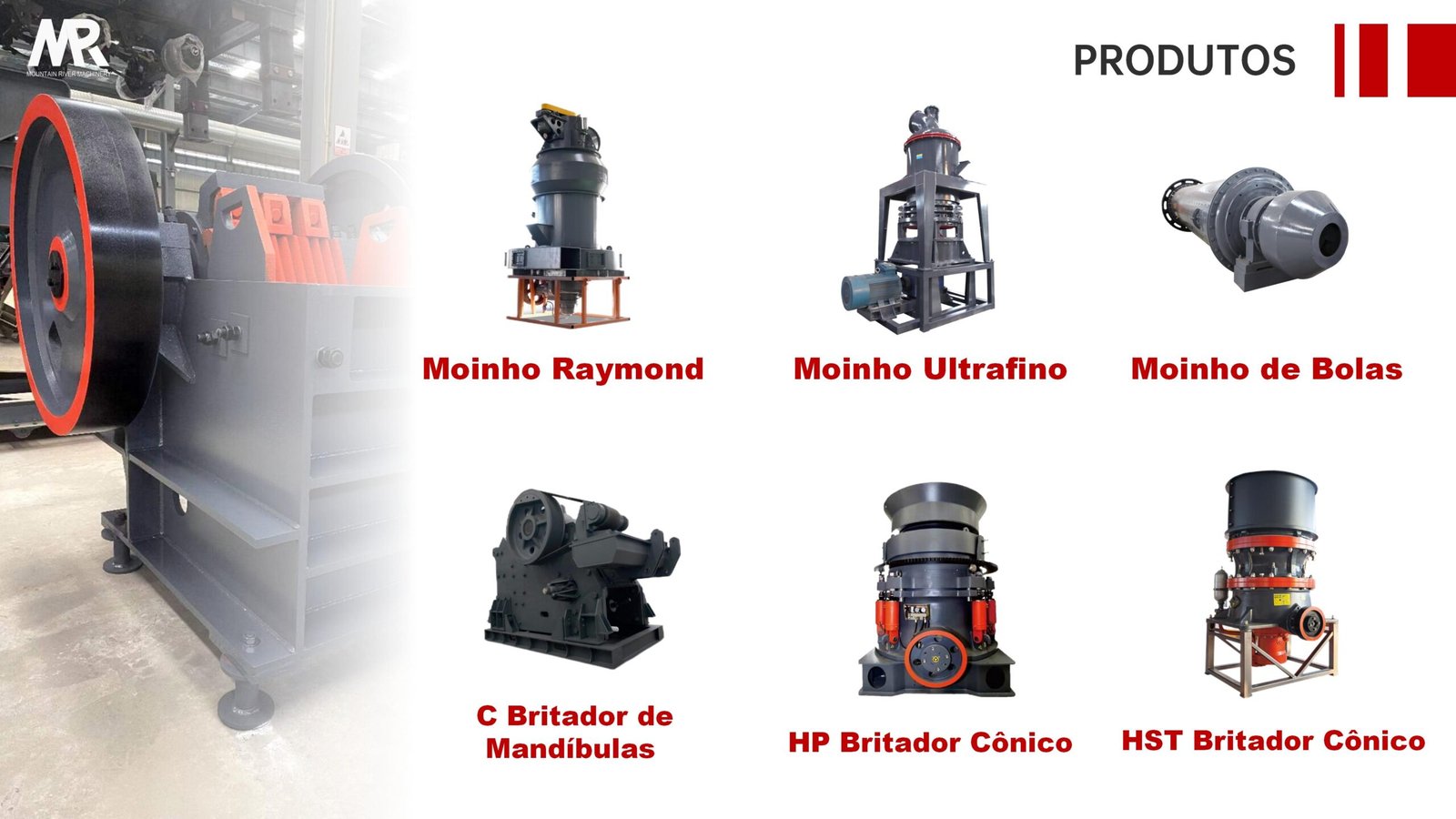 Equipamentos de mineração.