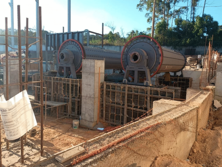Planta de Moagem com Moinho de Bolas para Minério de Manganês de 6 tph
