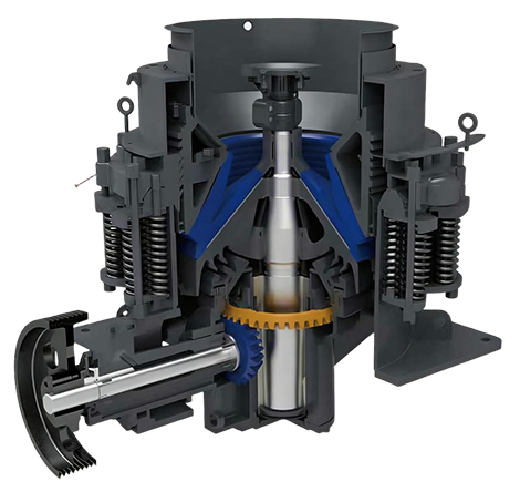 Estrutura Interna Britador de Cone CS Symons