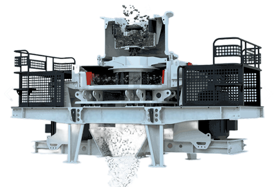 Princípio de Funcionamento Britador de Impacto de Eixo Vertical VSI5X
