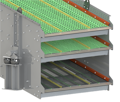 S5X Criba Vibratória Estructura Interna