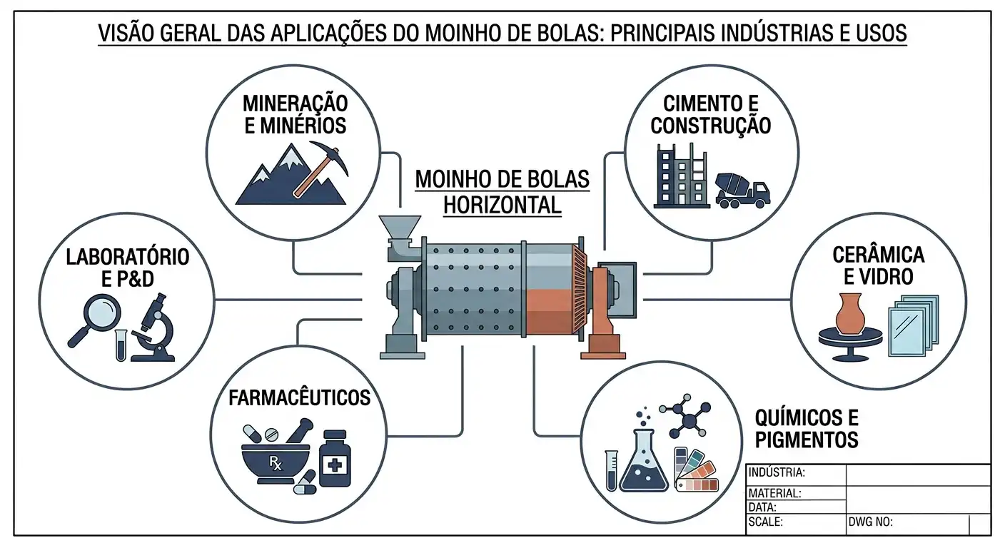 Aplicações do Moinho de Bolas Pequeno