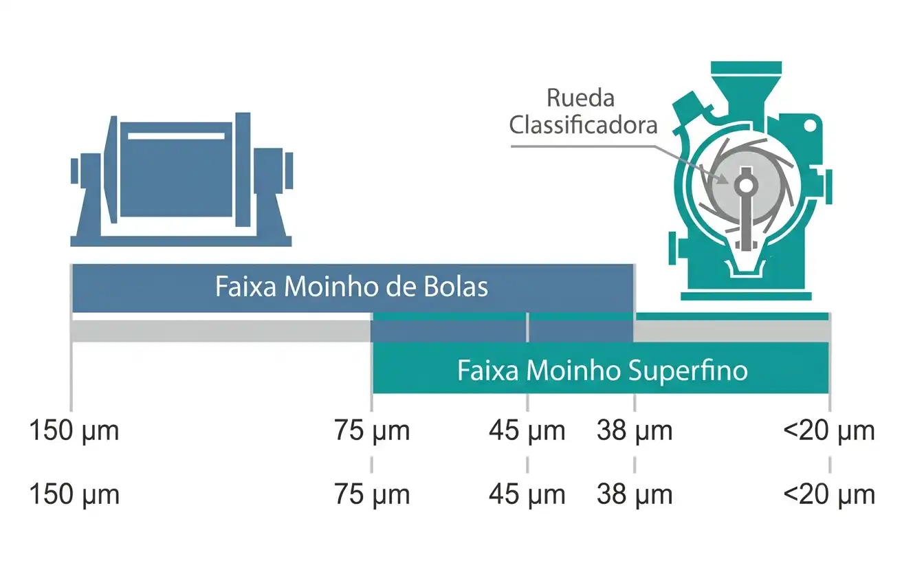 Moinho de bolas horizontal vs moinho superfino