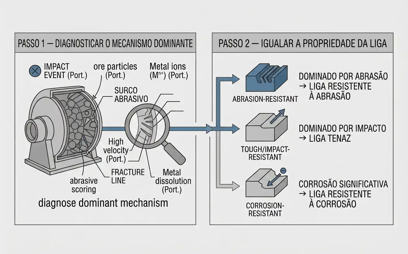 Adequação da liga ao mecanismo dominante