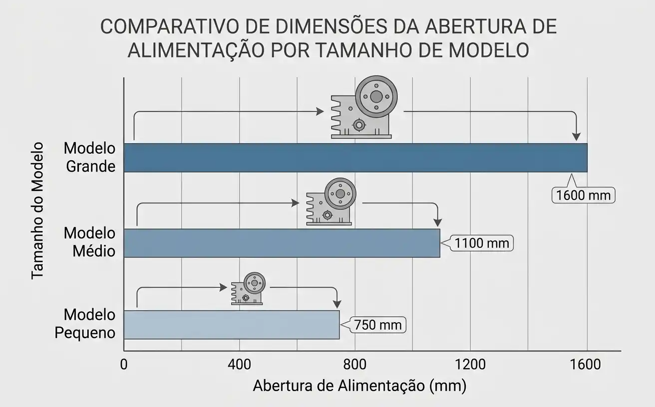Comparação de três modelos de britadores de mandíbulas para serviço pesado
