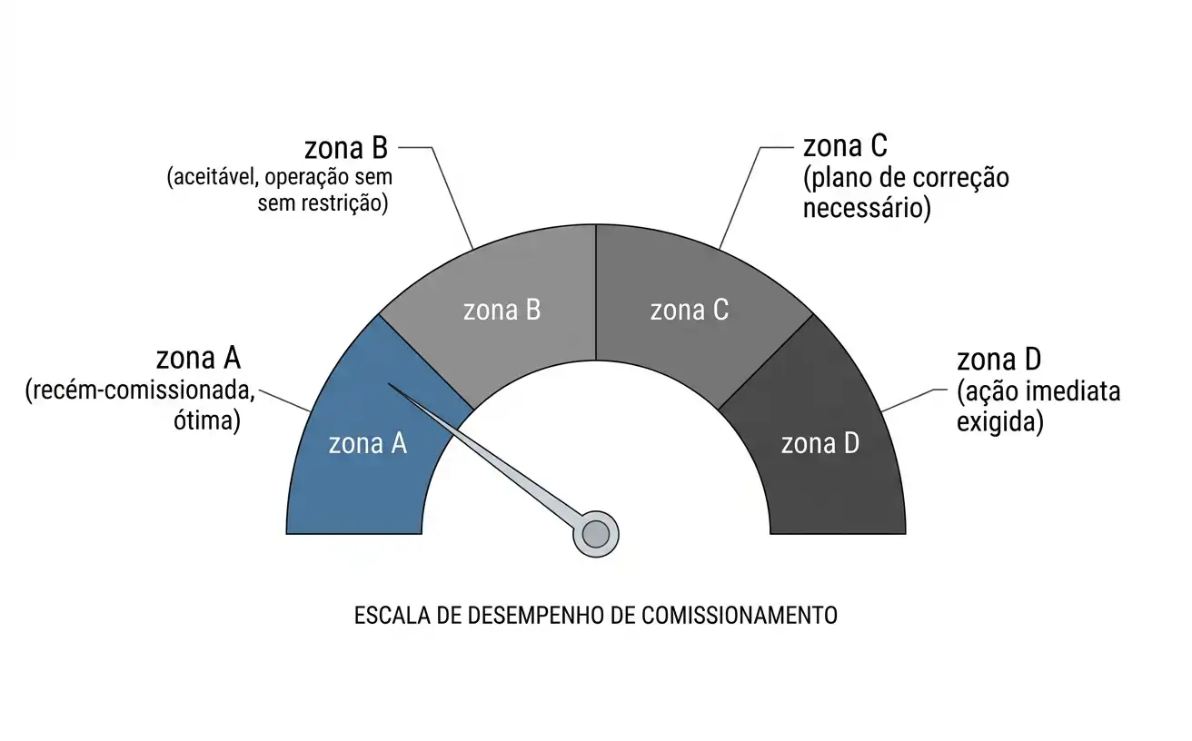 diagrama de medidor de quatro zonas