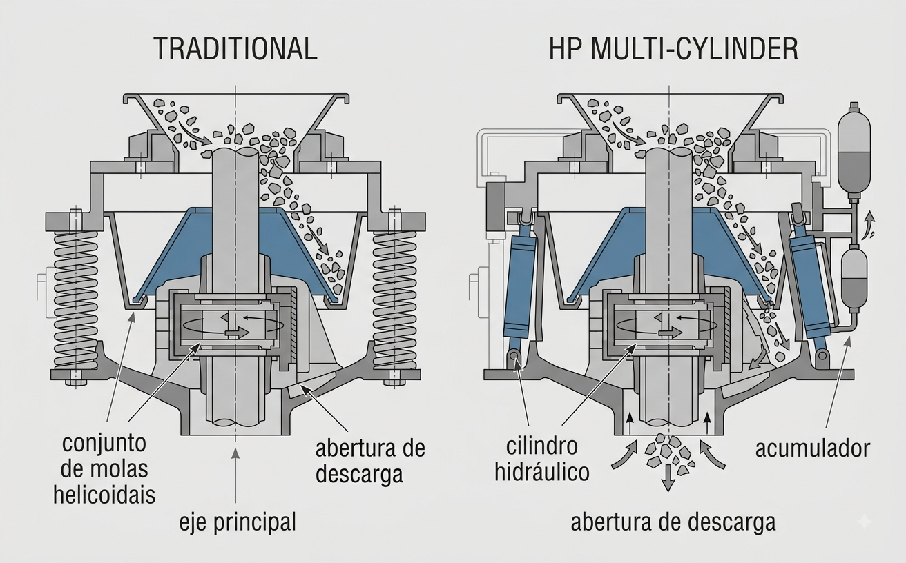 dois diagramas em corte lado a lado