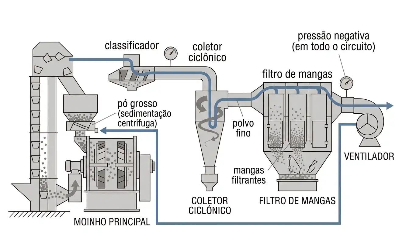 o ventilador posicionado