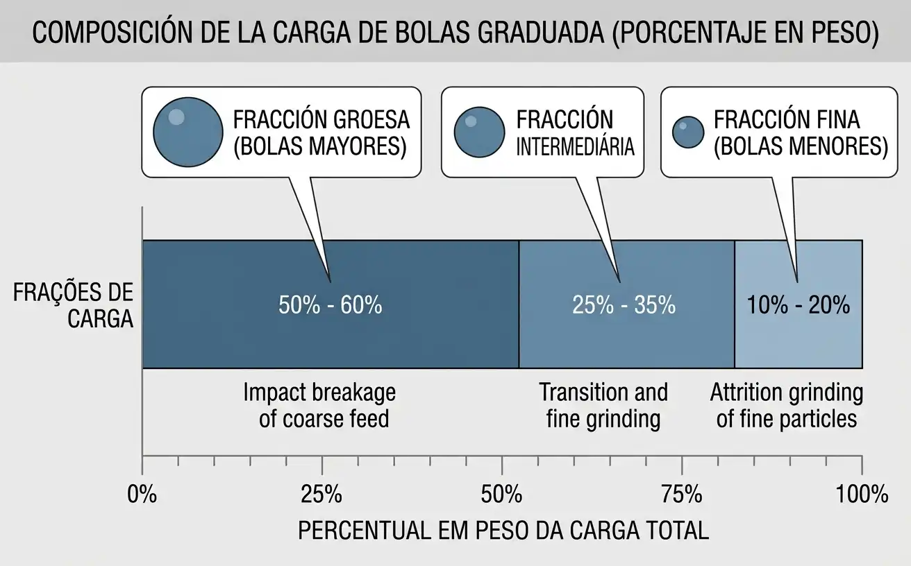 uma carga de bola graduada