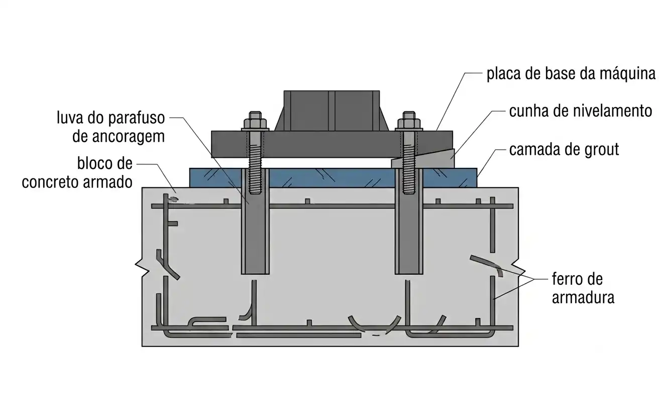 uma máquina de concreto armado